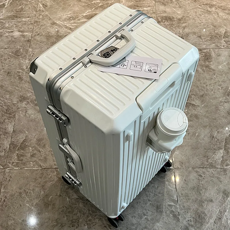 valise à poignée épaisse pour étudiants de grande capacité de 28 pouces pour filles, valise de voyage à cadre en aluminium de 26 pouces pour hommes