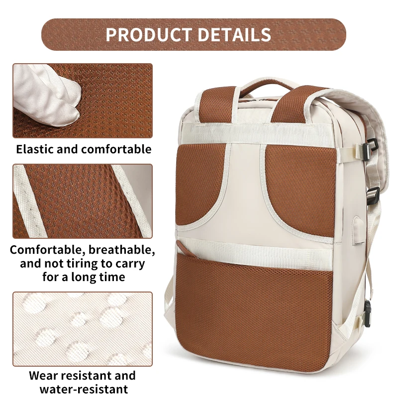 sac à dos de voyage 40x20x30 cabine avion étanche extensible week end ordinateur portable avec port usb ryanair bagage à main femmes hommes sac à dos