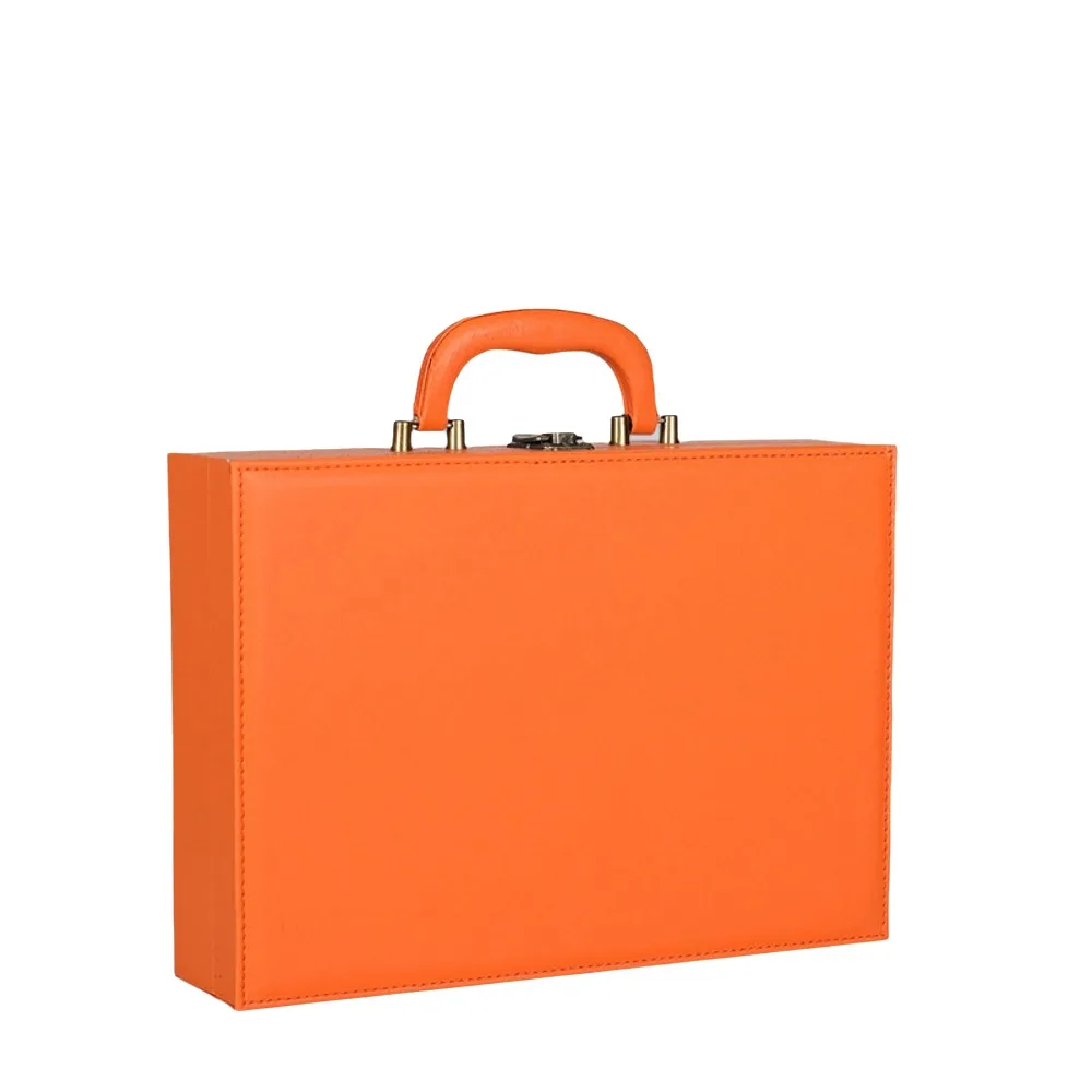 Boîte de livraison de salle en cuir PU pour loisirs, boîte de rangement de documents portable d'affaires, valise multifonctionnelle pour hommes et femmes