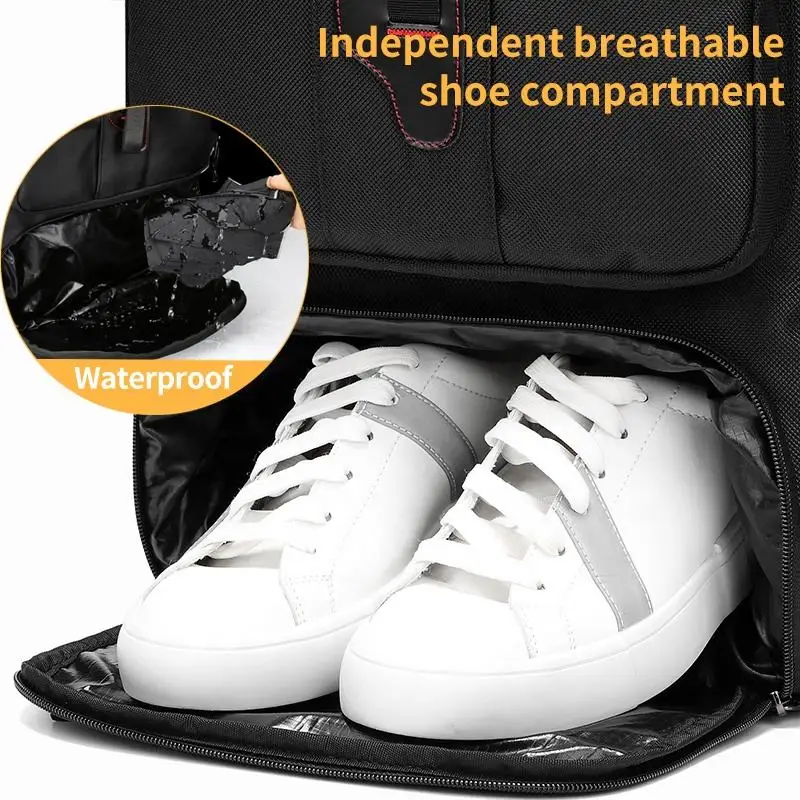 sac de voyage étanche grande capacité pour homme, valise pour ordinateur portable 17.3 ", sac à dos multifonction, sacs de camping en plein air, 70l