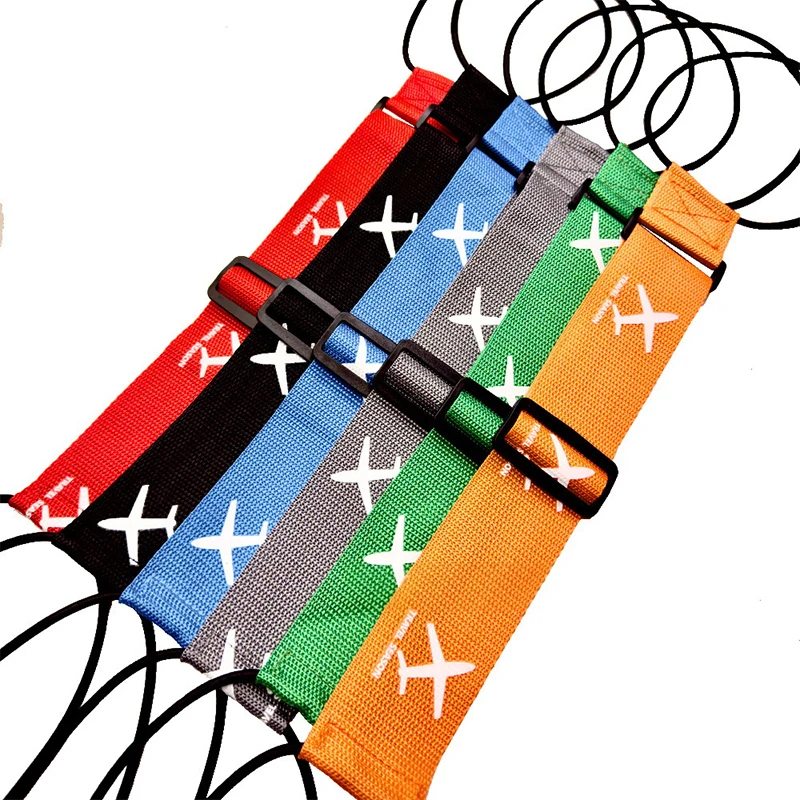 sangle de suspension fixe de qualité supérieure, solide, résistante à l'usure, corde élastique pour bagages, ceinture de liaison, valise à motif d'avion imprimé