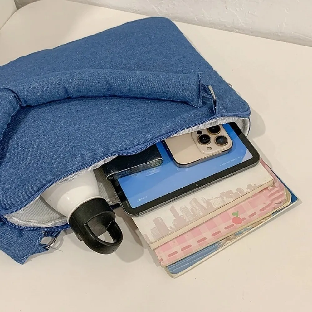 sac d'ordinateur moderne à la mode, pochette antichoc brodée avec nœud papillon pour ordinateur portable 14 pouces, étui de transport souple pour tablette business