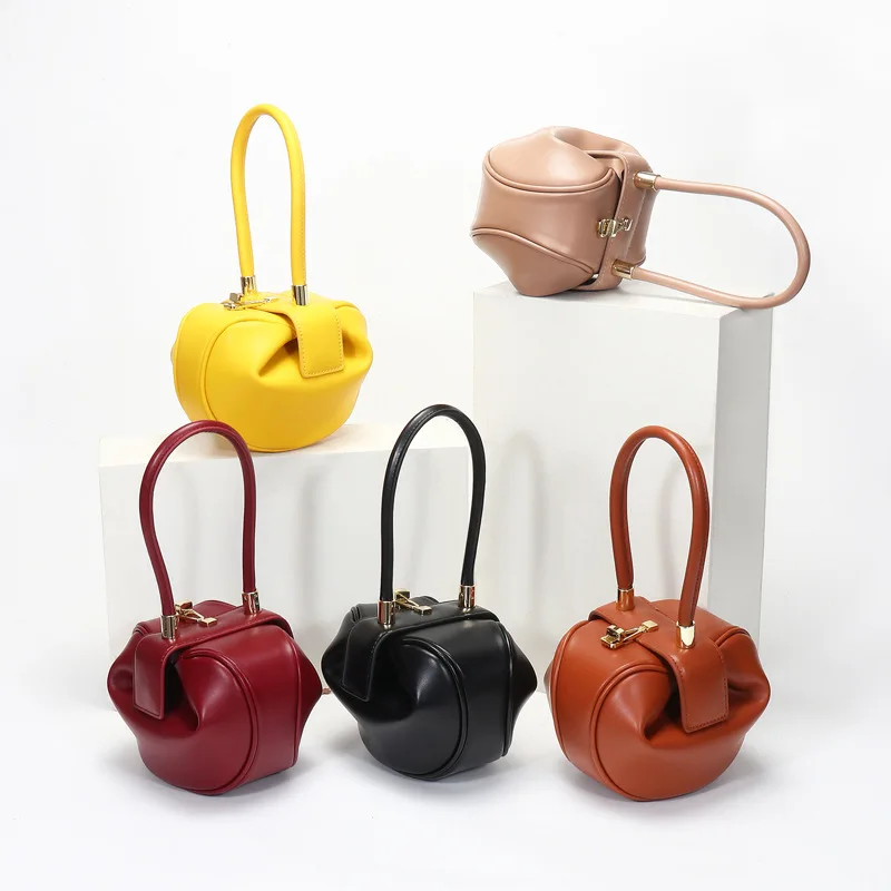 sac à main rond en cuir pu pour femme, mini sac hobos, sac à main pour femme, marque de créateur de luxe, bowling sphblades, mode initiée