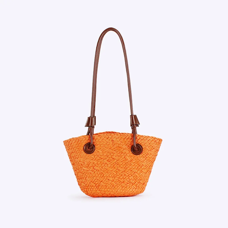 Nouveau sac à bandoulière fait à la main en paille tissé grande capacité marque haute qualité panier sac été plage vacances mode sac à main pour femmes