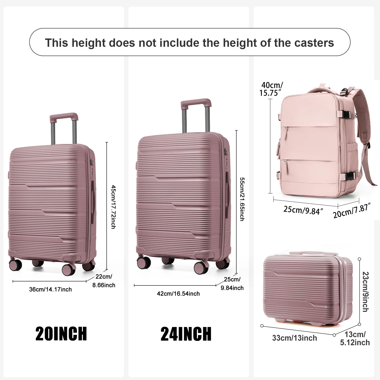 ensemble de valise de voyage à roulettes pour hommes et femmes, bagage à main, valise à roulettes, sac à dos, cabine d'embarquement, roues 20, 24, en effet, 3 pièces
