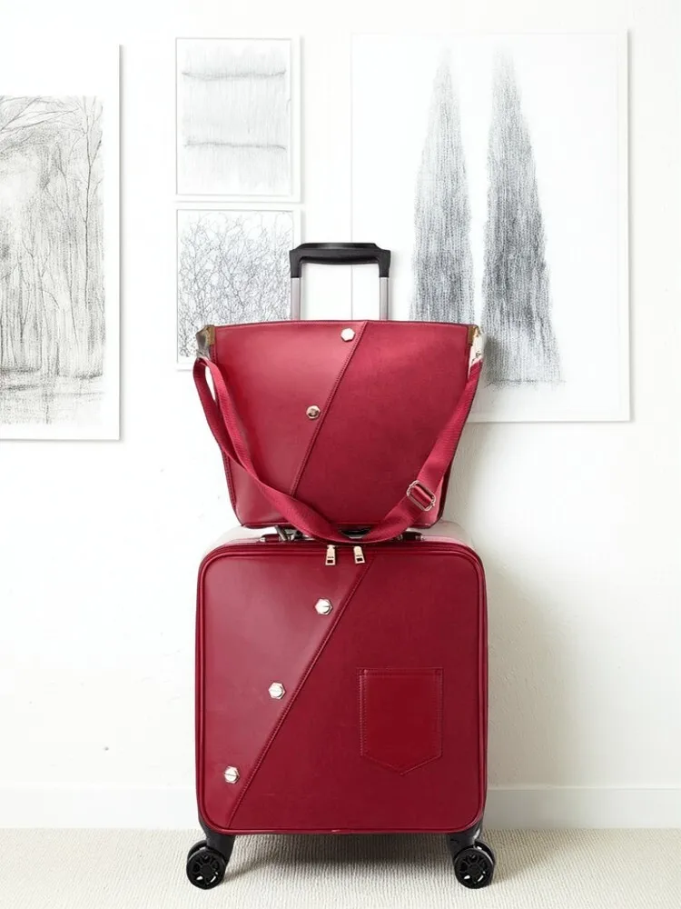 valise à bagages de mariage pour femmes, chariot à main avec roulettes, sac de voyage léger pour les voyages aériens, les voyages d'affaires