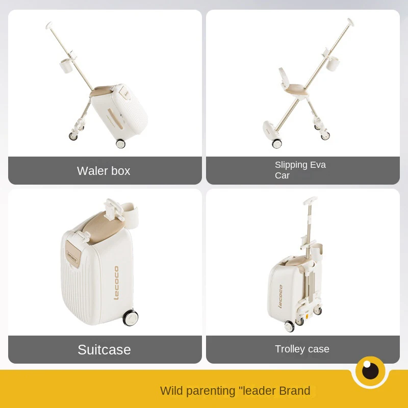 valise de voyage pour enfants, porte monnaie avec mot de passe de 20 pouces, avec porte gobelet, biellette de direction détachable, bagages pour bébé, nouvelle collection 2025