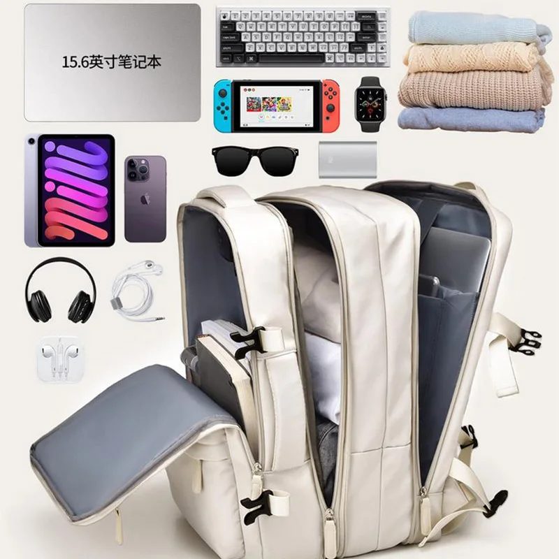 sac à dos de voyage 46x30x20 cabine étanche y2k sacs carryon pour ordinateur portable 15.6 pouces haute qualité ryanair avec chargement usb sport