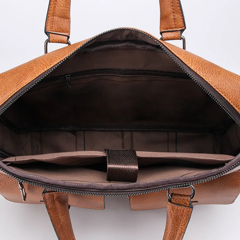 marque de luxe homme mallette d'affaires sac en cuir pu messager sac à bandoulière hommes bureau sacs à déjeuner pour ordinateur portable a4 fichier hommes sacs à main