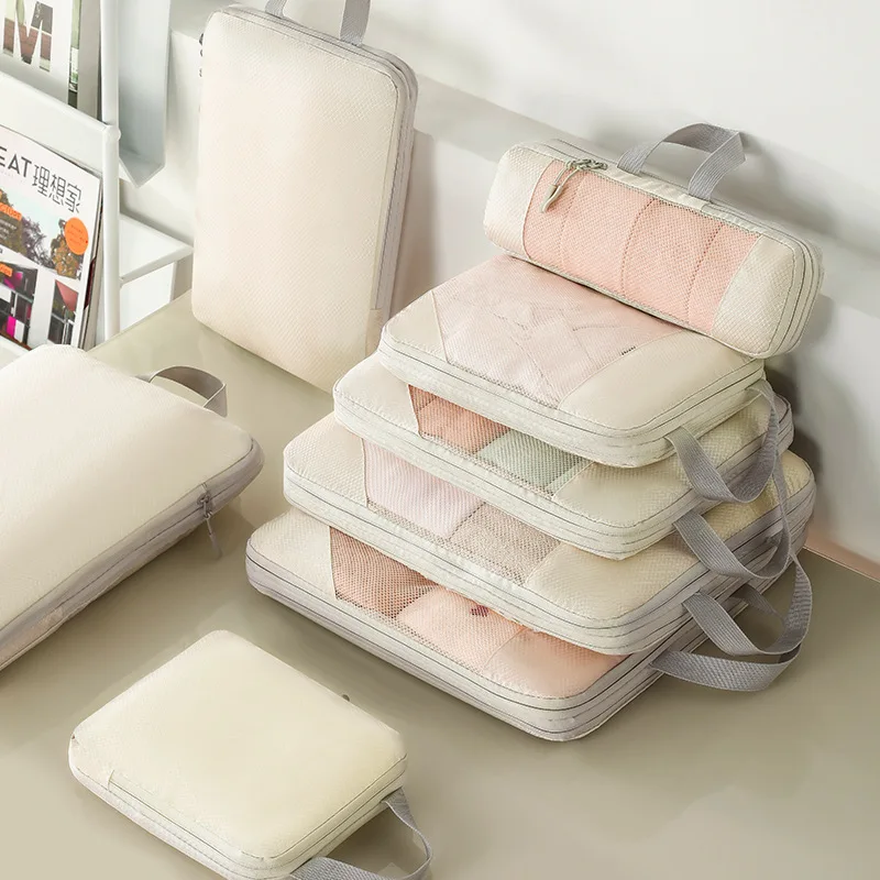 Cubes d'emballage à Compression pour valises, accessoires de voyage, organisateurs d'emballage extensibles, Cubes d'organisation de voyage légers