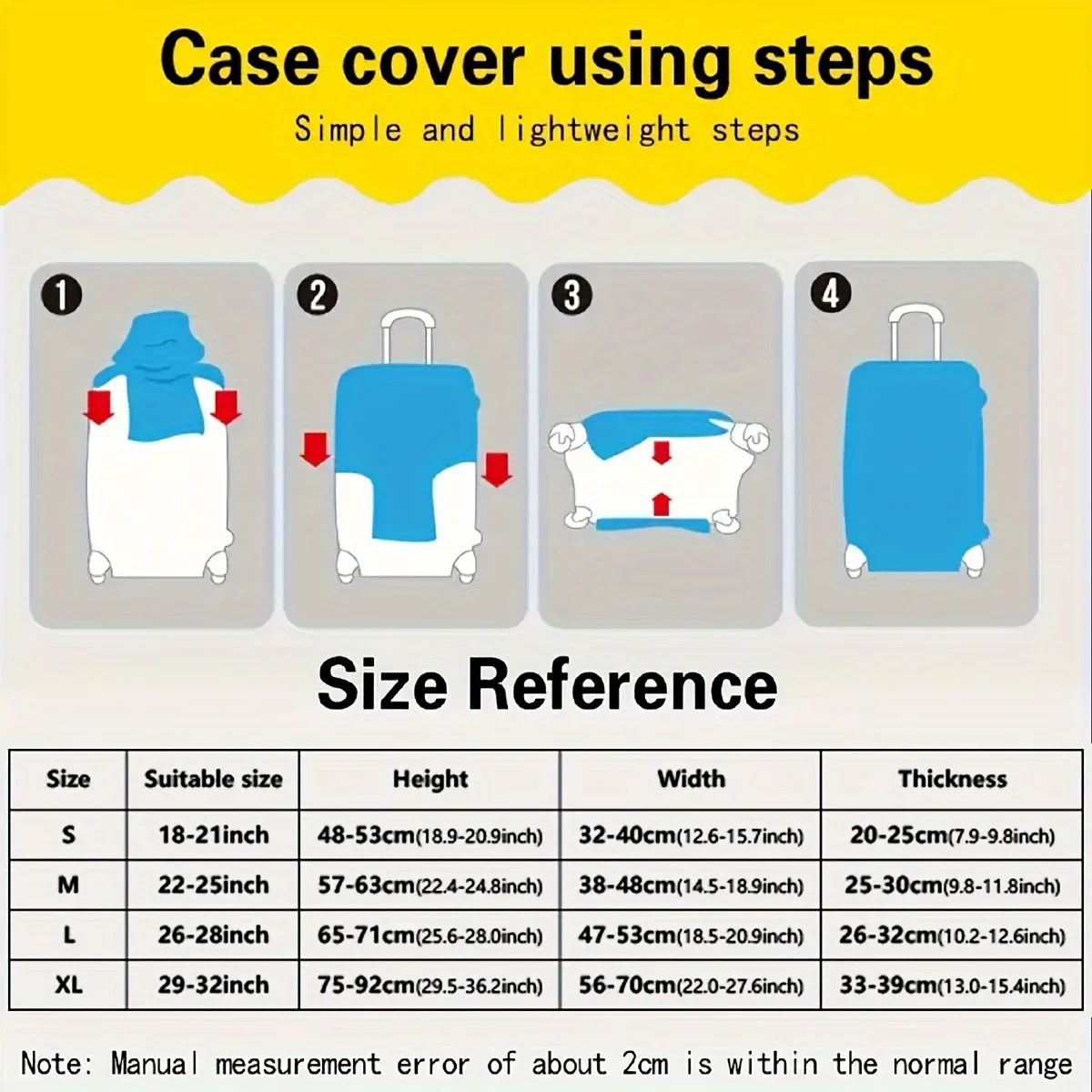 juste de protection élastique pour valise de voyage, housses anti poussière, adaptée aux valises de 18 à 32 pouces, veste ours, mode