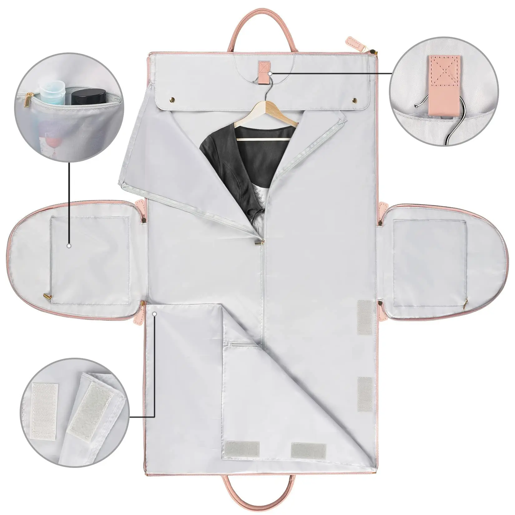 valise pliante en cuir pu de grande capacité pour femmes, bagage à main personnalisable, sac de voyage, rangement multifonction