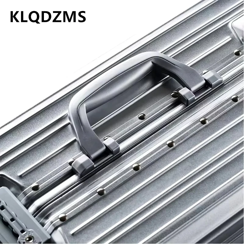 klqdzms 20 "24" 26 "29 pouces bagages d'affaires tout en aluminium magnésium alliage boîte d'embarquement grande capacité boîtier de chariot valise pour hommes