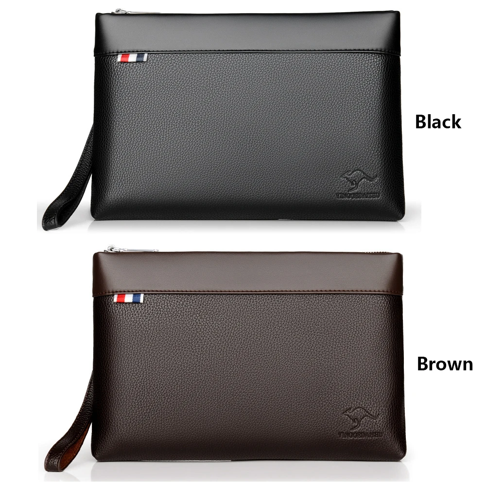 sac à main de style business pour hommes, pochette en cuir pu souple, sac de taille pour hommes, élégant, loisirs, pochette à main élégante, mode