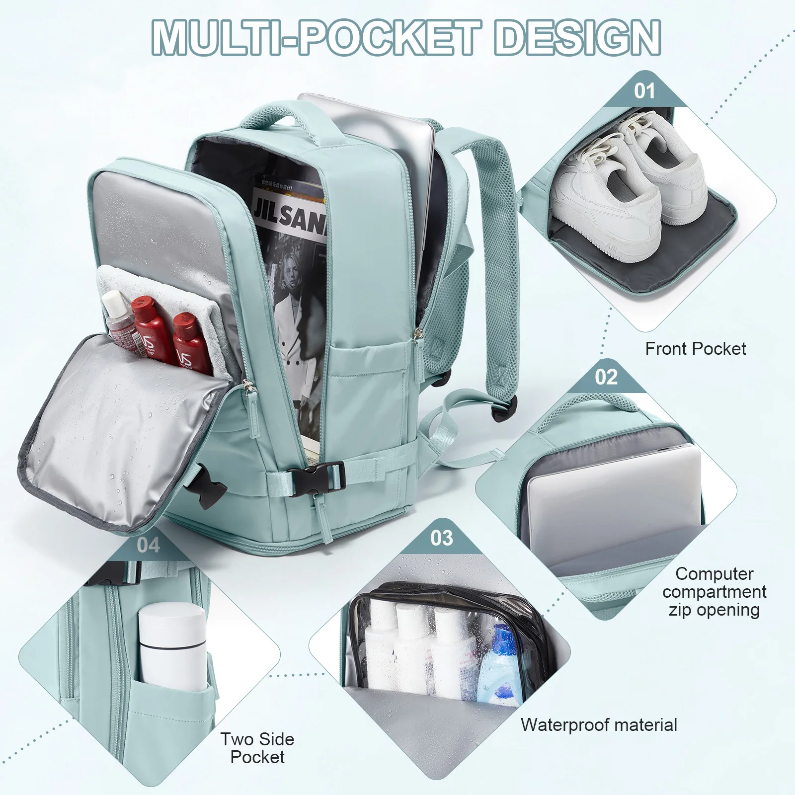 femmes hommes bagages à main sac à dos affaires collège ordinateur portable voyage sac à dos étanche à transporter mochila viaje cabina avion 40x20x25