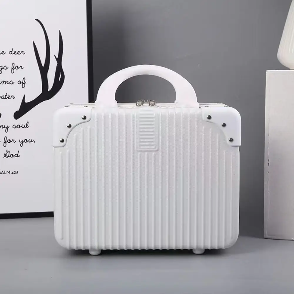 petite boîte à mot de passe de 14 pouces, mallette d'embarquement, mini valise de voyage, boîte à cosmétiques, organisateur de bagages à main, étui de maquillage