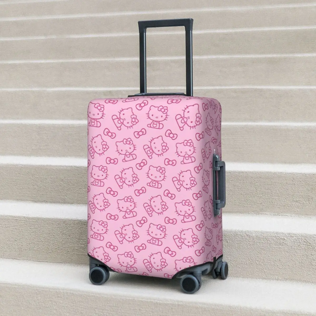 Hello Kitty-Juste de valise rose élastique, protection professionnelle, accessoires de bagages, vacances