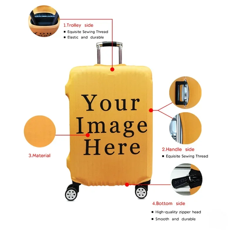 juste de valise artificiel astique de 18 à 32 pouces pour voyage, camping, chariot, carte 3d, avion, protection anti poussière