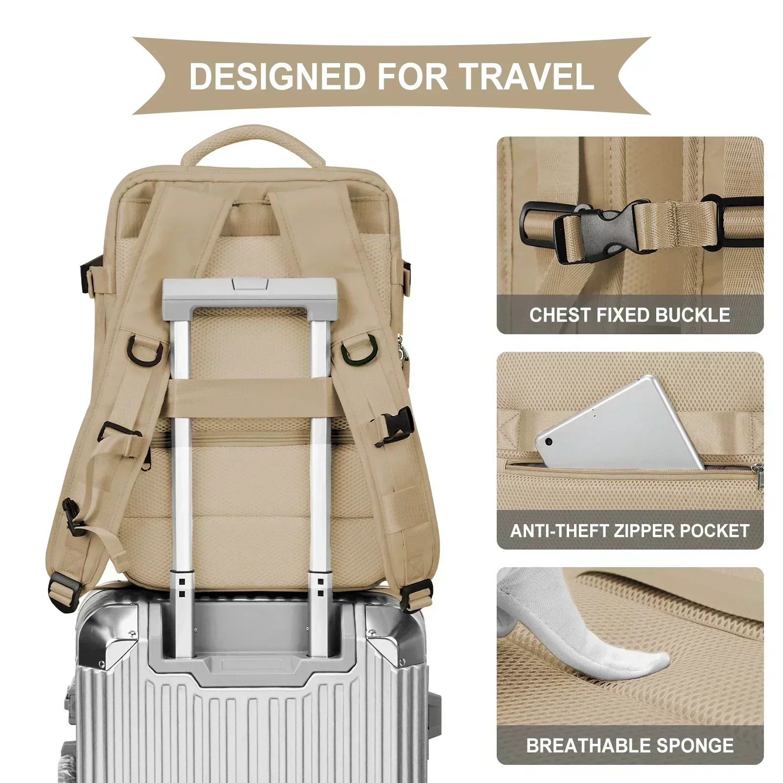 sac à dos 40x30x20 avion, sac à dos de bagage à main de cabine, sac à dos pour ordinateur portable pour voyage en avion, sac à dos d'école