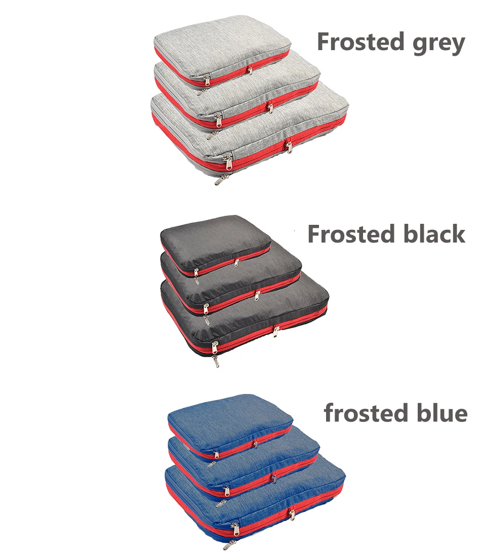 cubes d'emballage portables à compression double couche en nylon, pour grand organisateur de valise de voyage, étanche, pour voyager