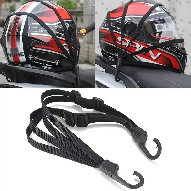 Valise élastique pour moto avec crochet de sécurité, casque polyvalent, maille, transport d'équipement, durable et élégant, 03/voyage, 1 pièce