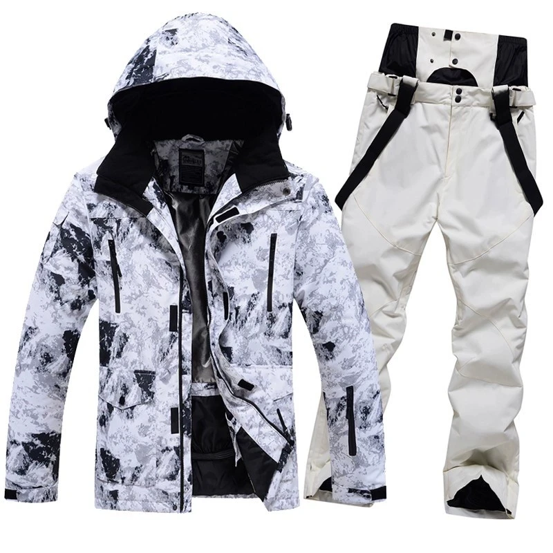vêtements de combinaison de neige pour hommes et femmes, pantalons imperméables à bretelles d'hiver, salopette de ski et de snowboard, veste et pantalon d'hiver glacé