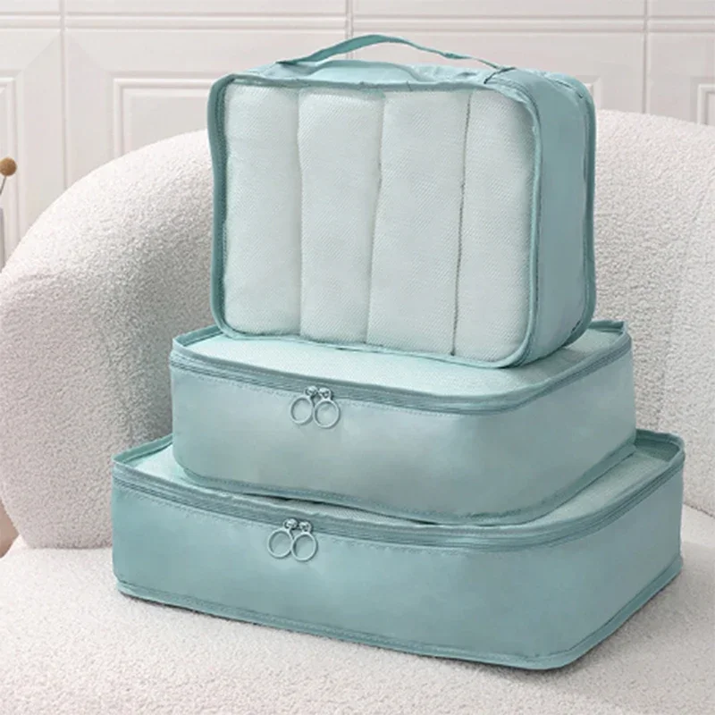 organisateur de voyage de grande taille, 7 pièces, valise portable, vêtements, chaussures, sac de maquillage, organisateur de bagages, sac de rangement de voyage