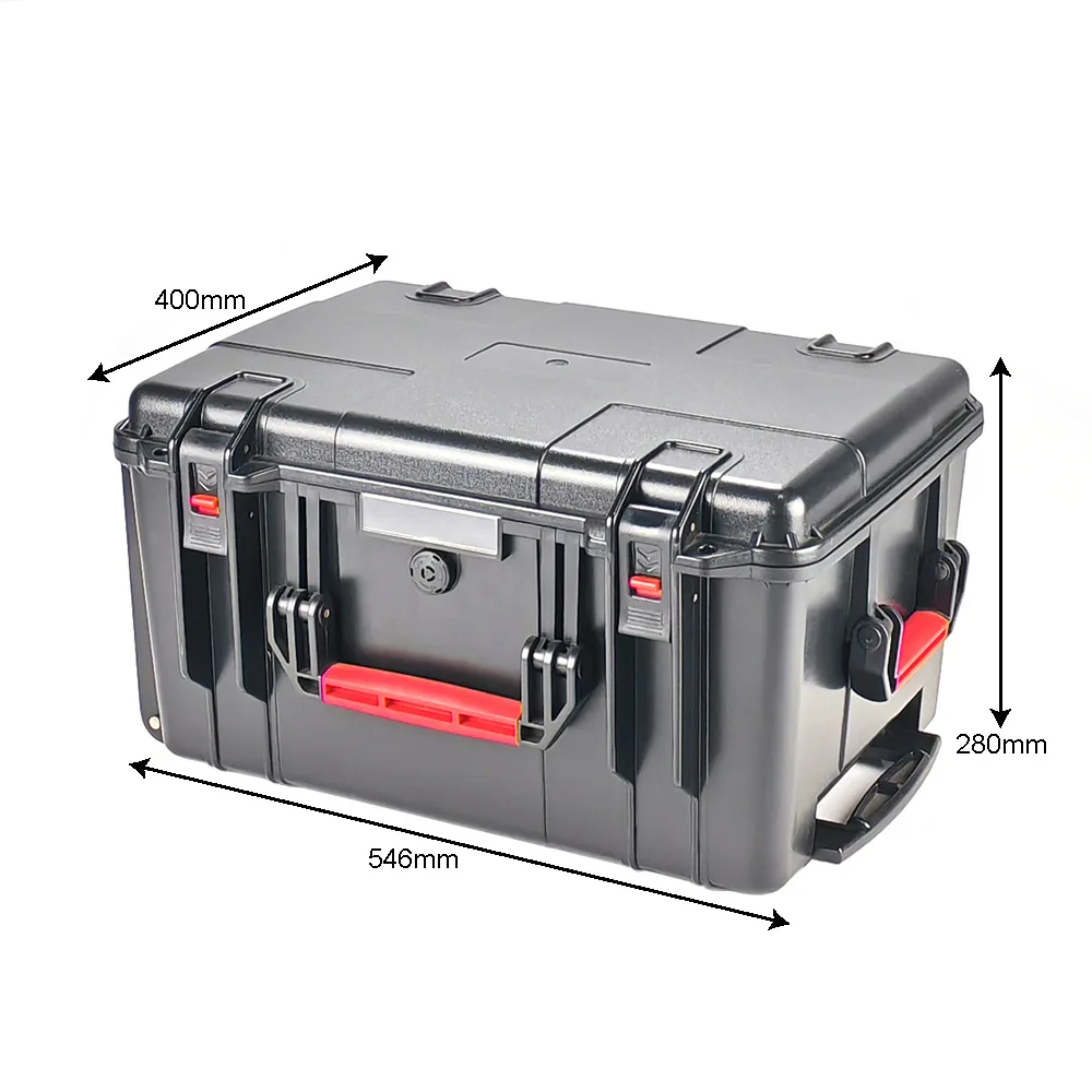 valise de sécurité abs robuste, mallette de chariot en plastique, équipement de protection, mallette à outils en plastique dur