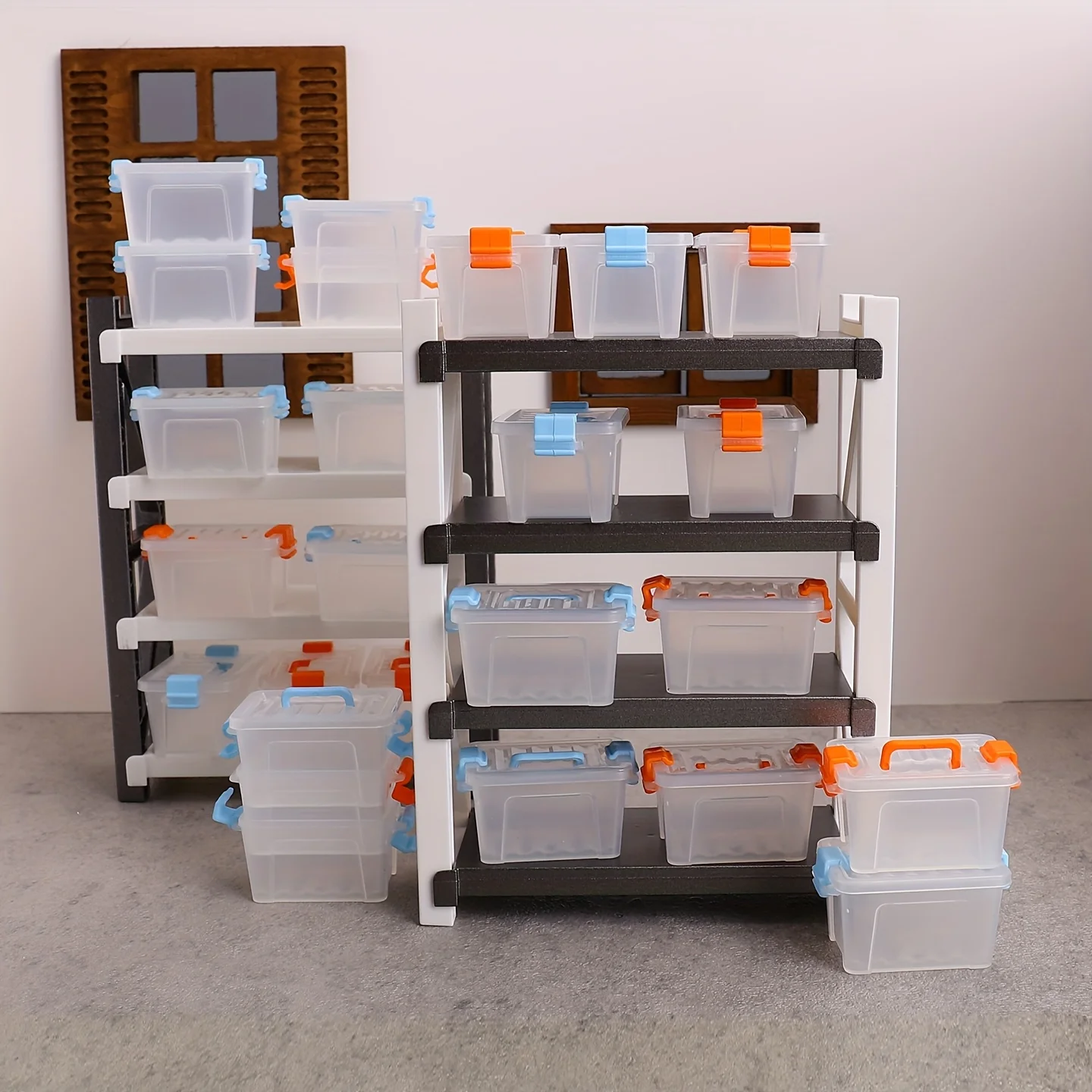 [style mini valise] mini boîtes de rangement de style valise | Étuis de rangement transparents pour petits articles, accessoires de bricolage pour scène miniature