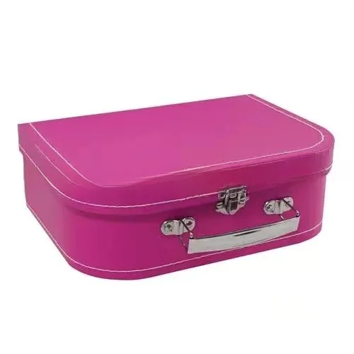 valise en carton faite à la main pour enfants, boîte filetée, organisateur de rangement portable, emballage de mode haut de gamme personnalisable