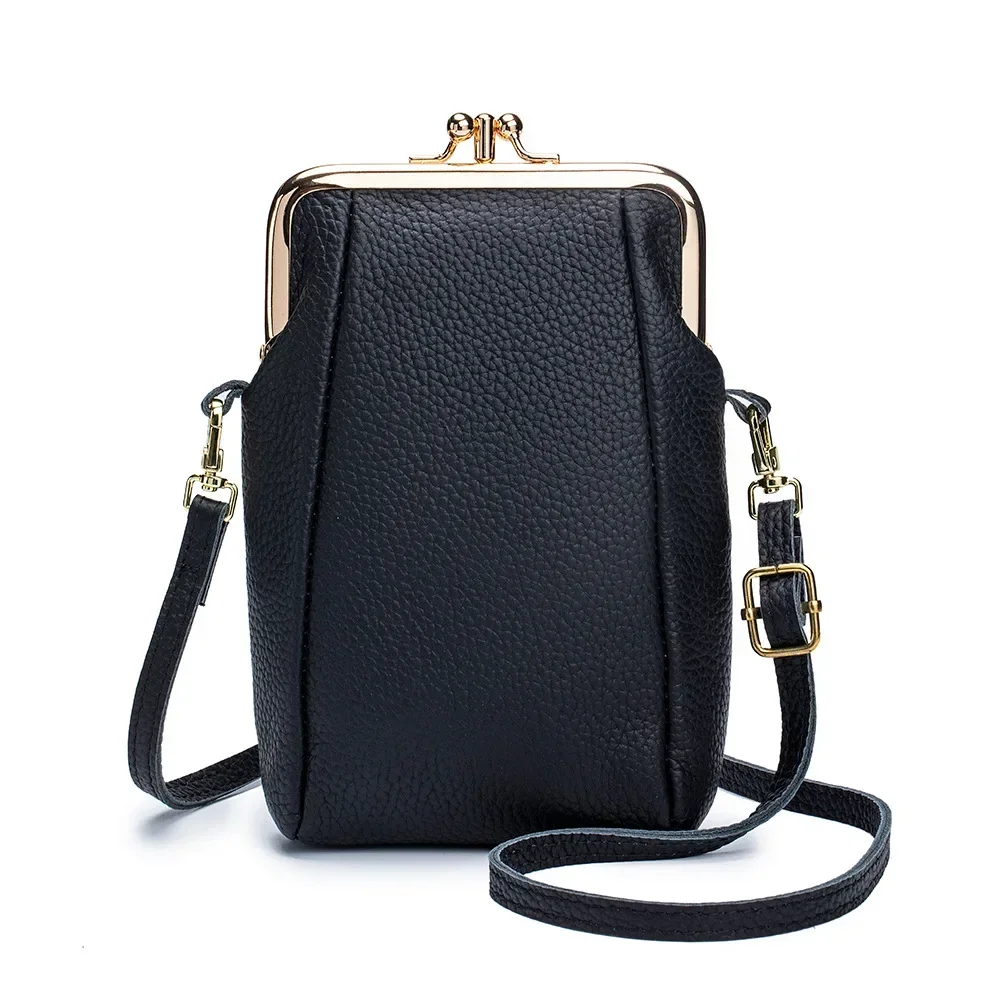 sacs à main pour femmes sacs à bandoulière en cuir véritable de haute qualité sacs à bandoulière à loquet de grande capacité pour femmes sac à main de téléphone à rabat solide