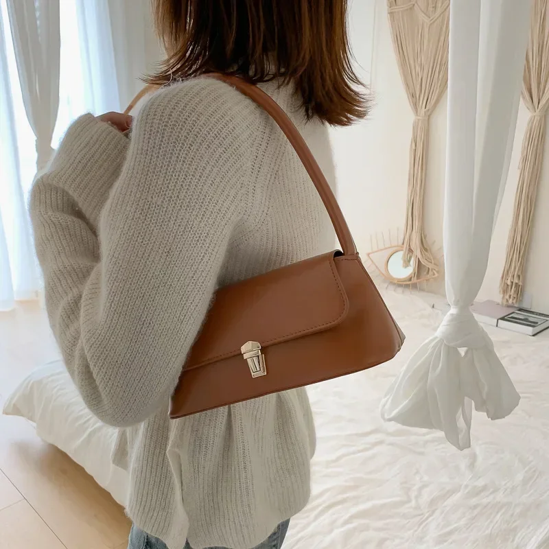 sacs à bandoulière de marque de luxe pour femmes, design de mode sous les bras, sac à bandoulière, sac à main et bourses de couleur unie, 2024