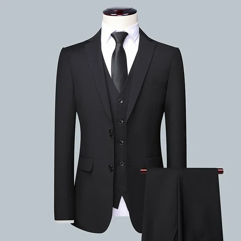 costume pour hommes 8xl (blazer + gilet + pantalon) mode business gentleman professionnel mince décoration extérieure corps mariage costume décontracté