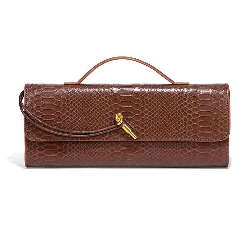 sac à poignée supérieure design de luxe pour femmes, sac à main de soirée long, sacs à bandoulière motif crocodile, tenues à la mode