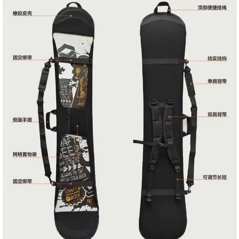 sac de ski sac de snowboard monoboard plaque étui de protection réglable grande capacité résistant aux rayures sac à dos sacs de ski portables