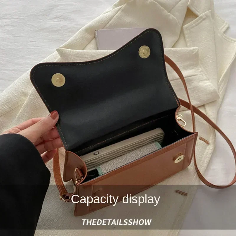 sac à main en cuir pu de bonne qualité pour femmes, sac à bandoulière de couleur unie, petit fourre tout pour femmes et filles