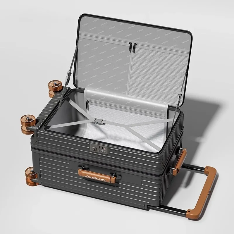 20 24 28 pouces ouverture latérale bagage extensible roulant valise à roulettes sur roulettes