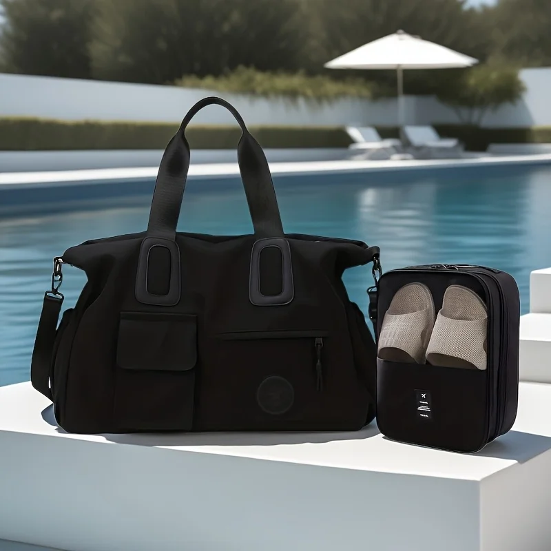 [fourre tout de voyage de grande capacité] sac fourre tout de voyage de grande capacité, bagage à main léger, sac de sport avec bandoulière