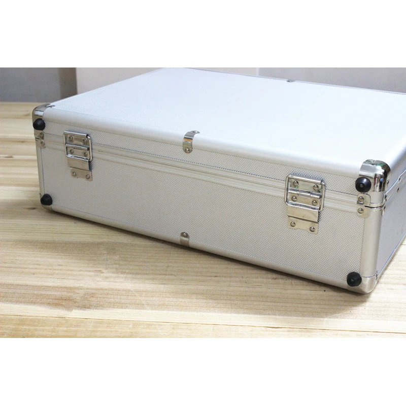 mallette à outils en aluminium de haute qualité avec serrure, coffre fort, boîte de compteur, valise, sac à fichiers, rangement, tri, 47x35x14cm