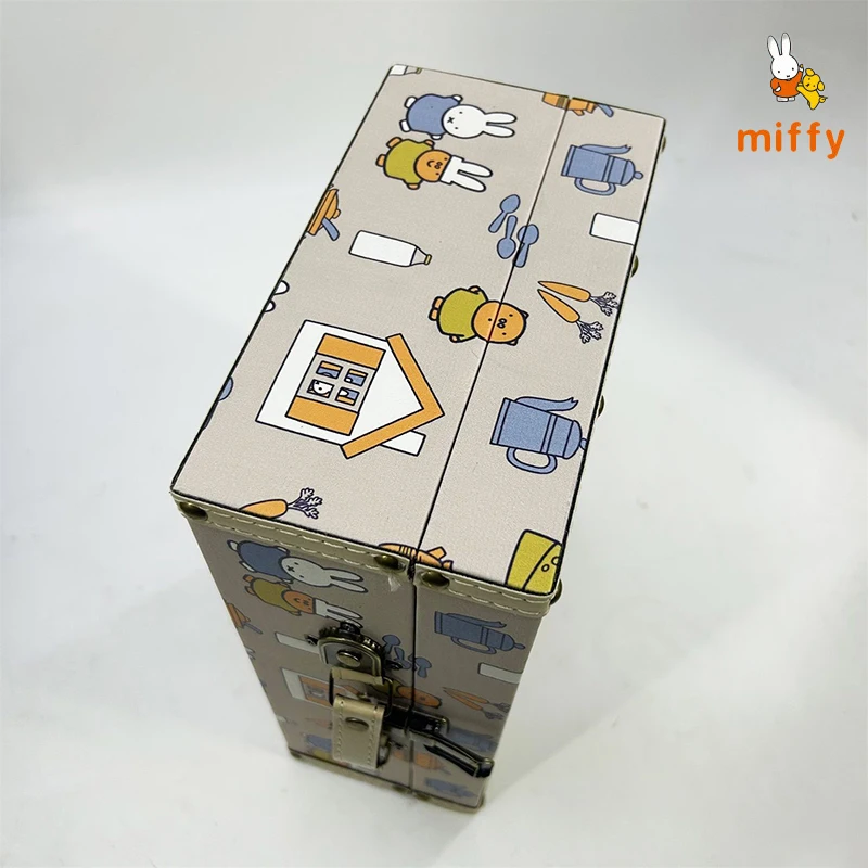 kawaii miffy valise créative rétro portable bagages dopamine haute qualité coffre de voyage mode anime accessoires cadeaux parfaits