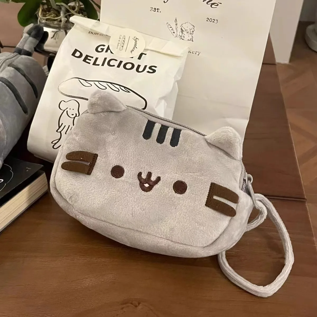 nouveau pusheen trousse à crayons pour enfants garçons filles sacs à livres organisateur de cadeaux sac de rangement pour étudiants fournitures de papeterie scolaire cadeau d'anniversaire