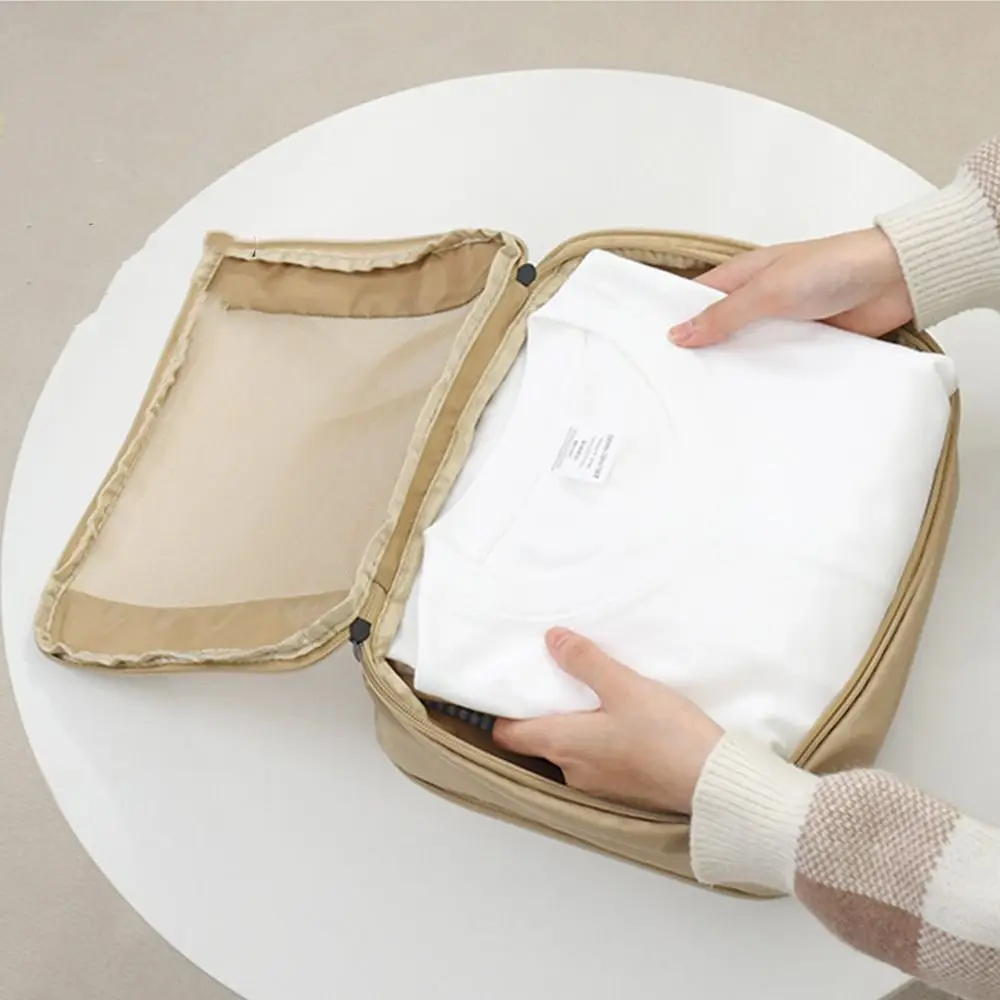 ensemble de sacs de rangement de voyage portables, 4/6 pièces, valise pliable à compression, pochette transparente, organisateur d'emballage polyvalent