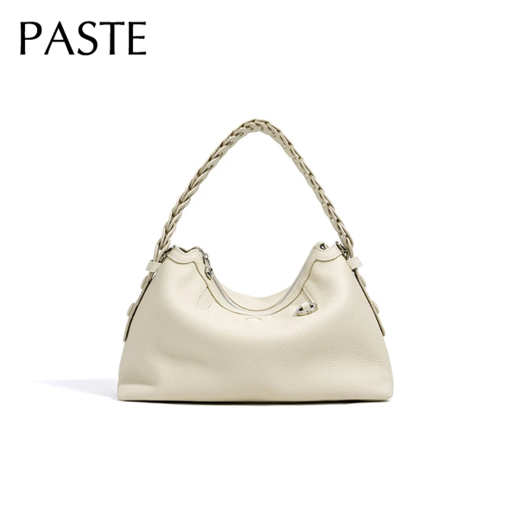 2025 ins chic designer poignée tissée à la main femmes fourre-tout 2 bandoulière femme sac à bandoulière 100% cuir de vache sac à main beige