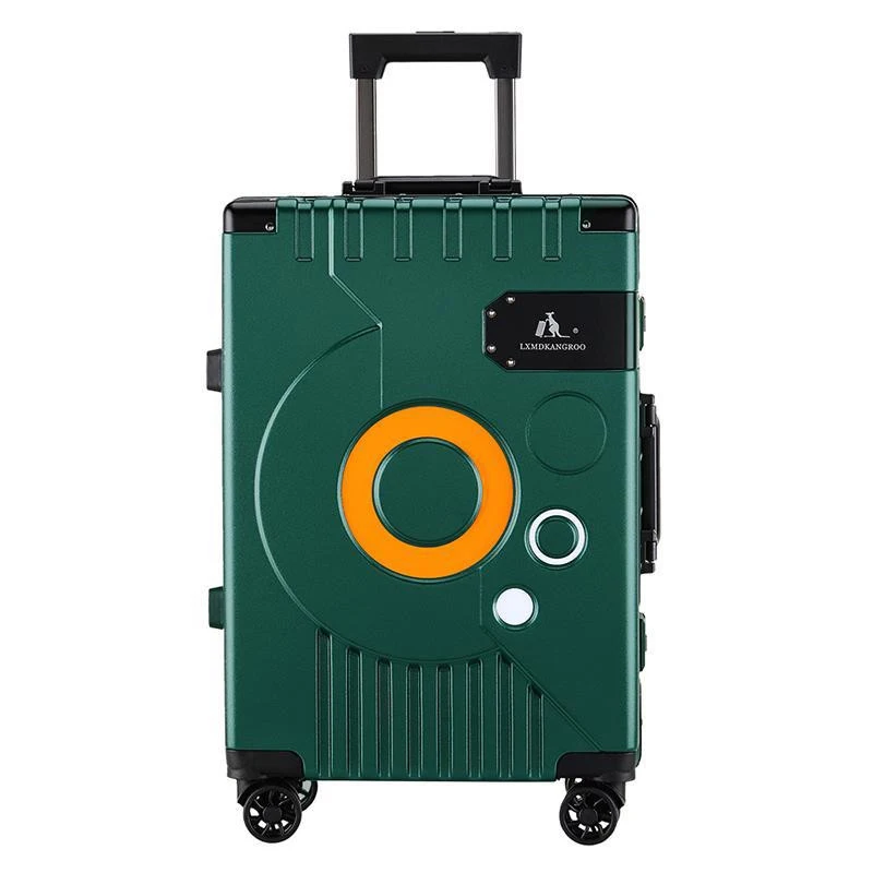 valise à roulettes silencieuse de grande capacité, bagage de voyage à cadre en aluminium, bagage à main de 20 pouces, boîte à mot de passe de 24 pouces, mode