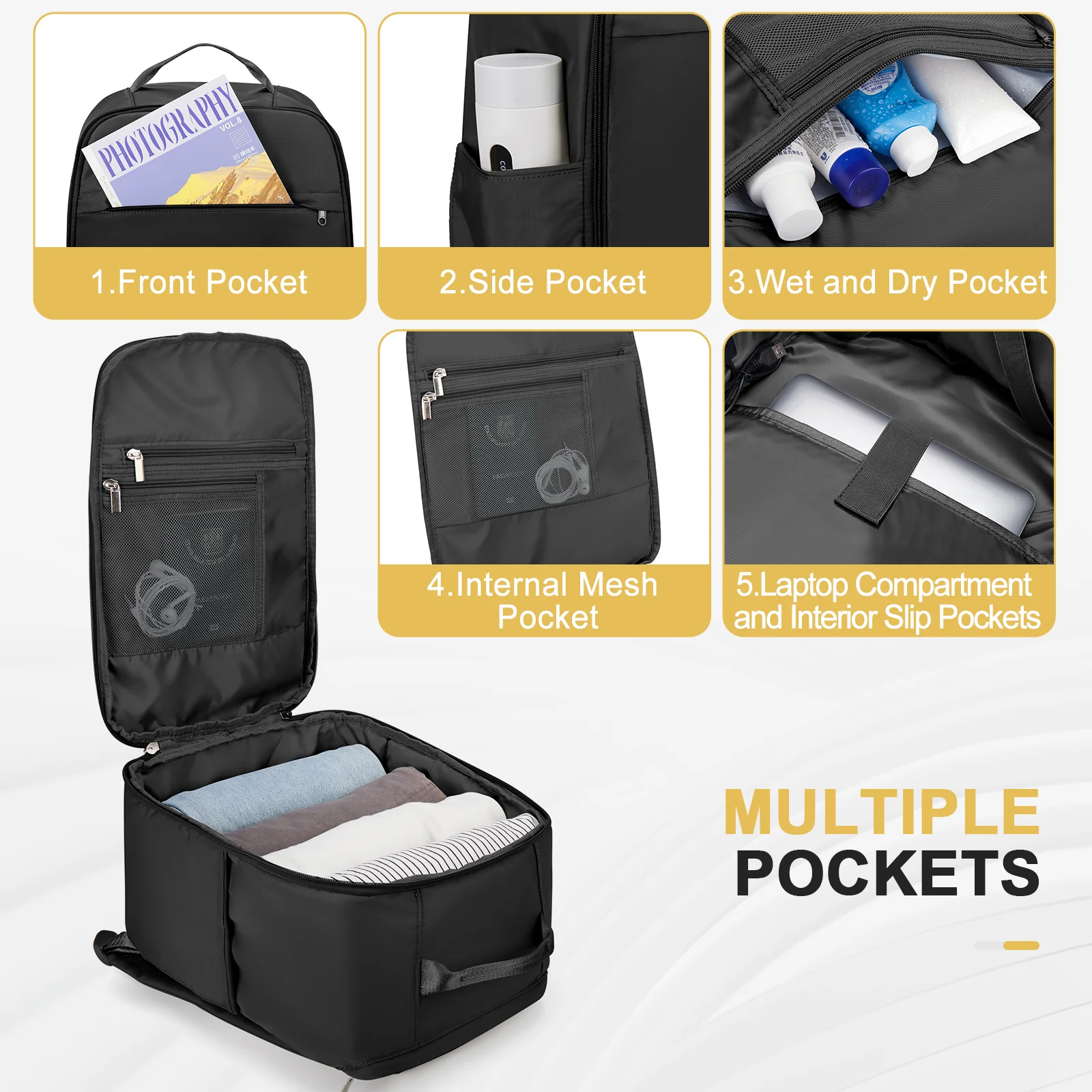 ryanair sac à dos pour ordinateur portable, bagage à main, sac de voyage, 40x20x25, 45x36x20, easyjet cabin, femmes et hommes