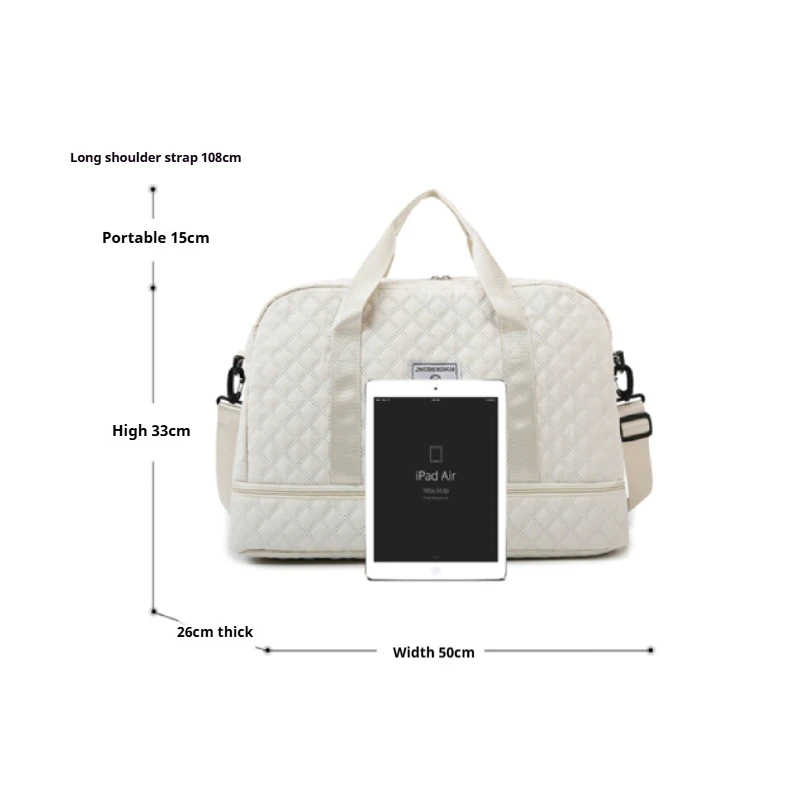 sac de sport de grande capacité, sac à main – design de compartiment à la mode et pratique, adapté à la salle de sport, au yoga et au sac à bandoulière pour femmes
