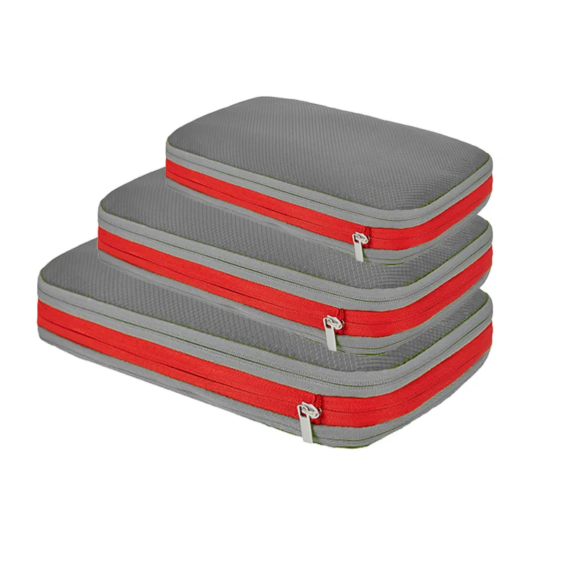 cubes d'emballage de compression pour vêtements, sac de rangement de voyage, valise, ensemble d'évaluation de bagages, sous vêtements, chaussures, outils d'organisation à domicile