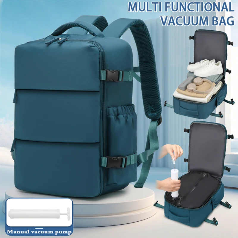 Sac à dos à bagages compressé sous vide, sac à dos à main certifié pour avion, sac à dos multifonctionnel de grande capacité