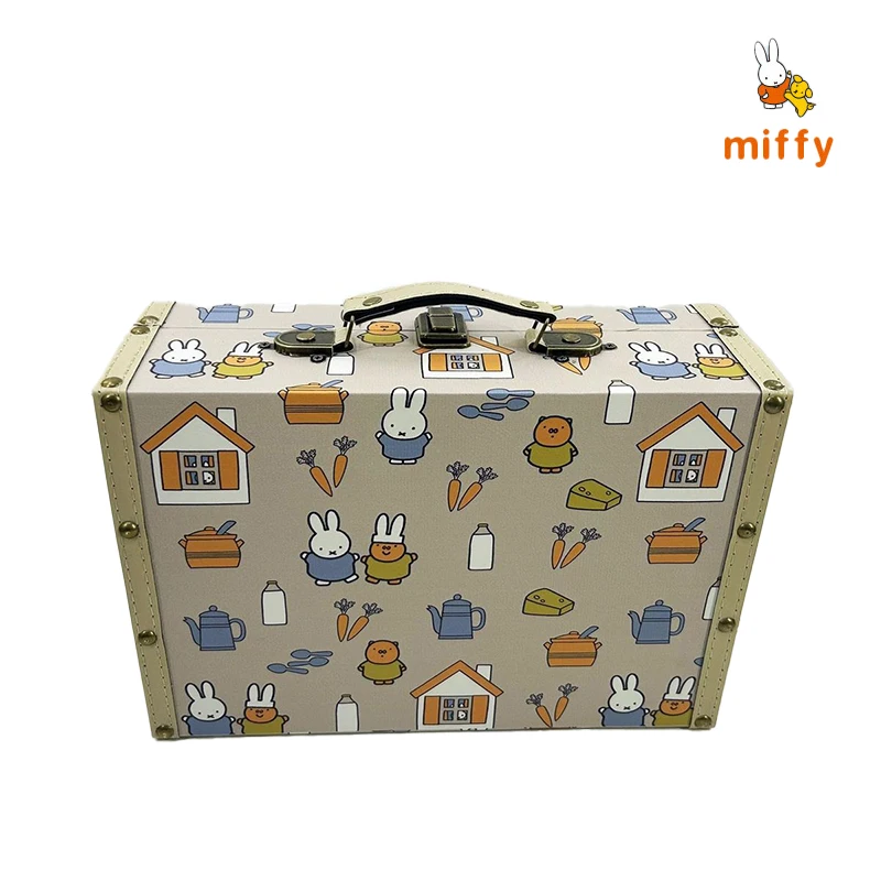 kawaii miffy valise créative rétro portable bagages dopamine haute qualité coffre de voyage mode anime accessoires cadeaux parfaits