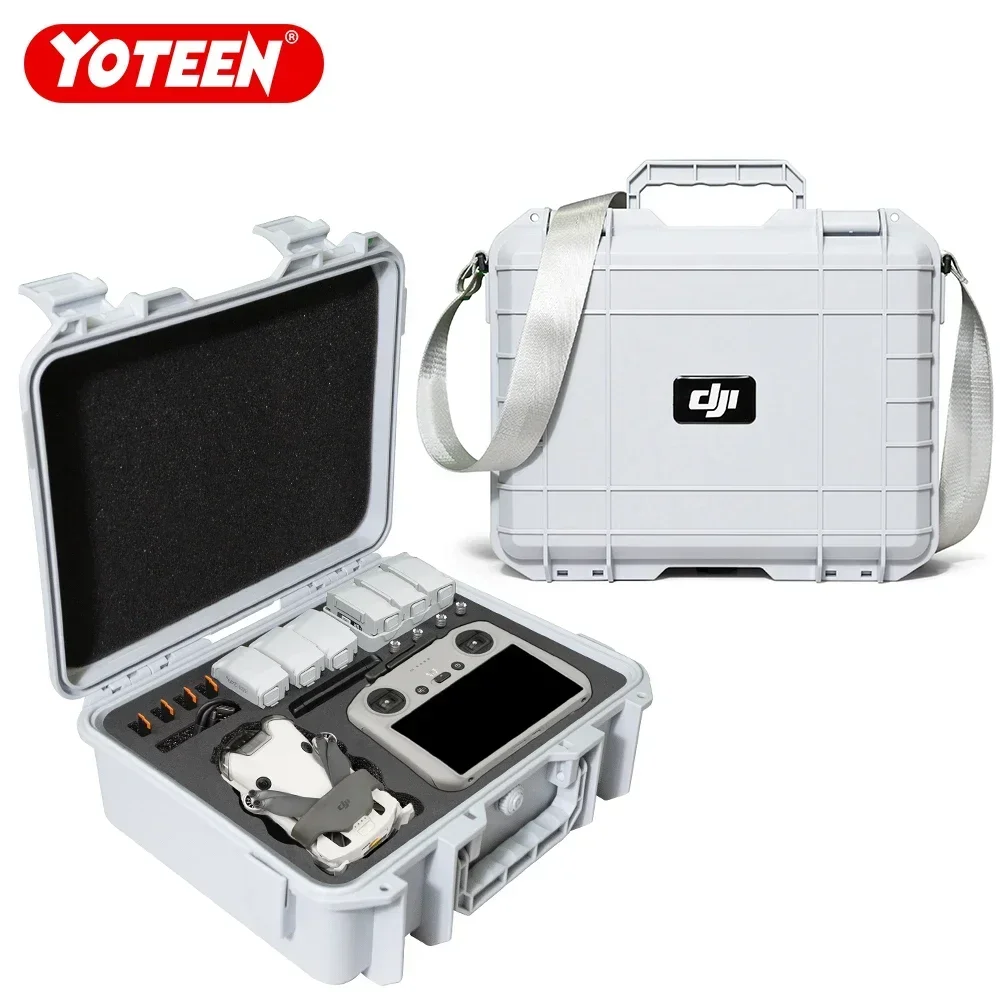 Sac à bandoulière blanc pour DJI Avata Mini 3/Mini 4 Pro/Air 2S/Air3, valise antidéflagrante, une sangle, mallette de rangement d'accessoires de Drone